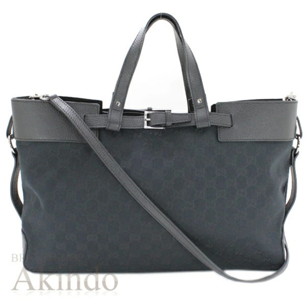 Gucci GG Canvas Handbag Shoulder Strap Black